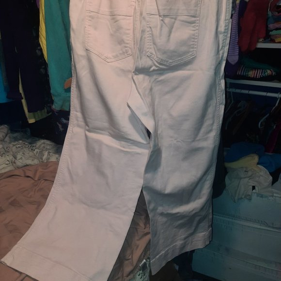 GAP High rise Wide-leg crop jeans in blush pink - Picture 3 of 5